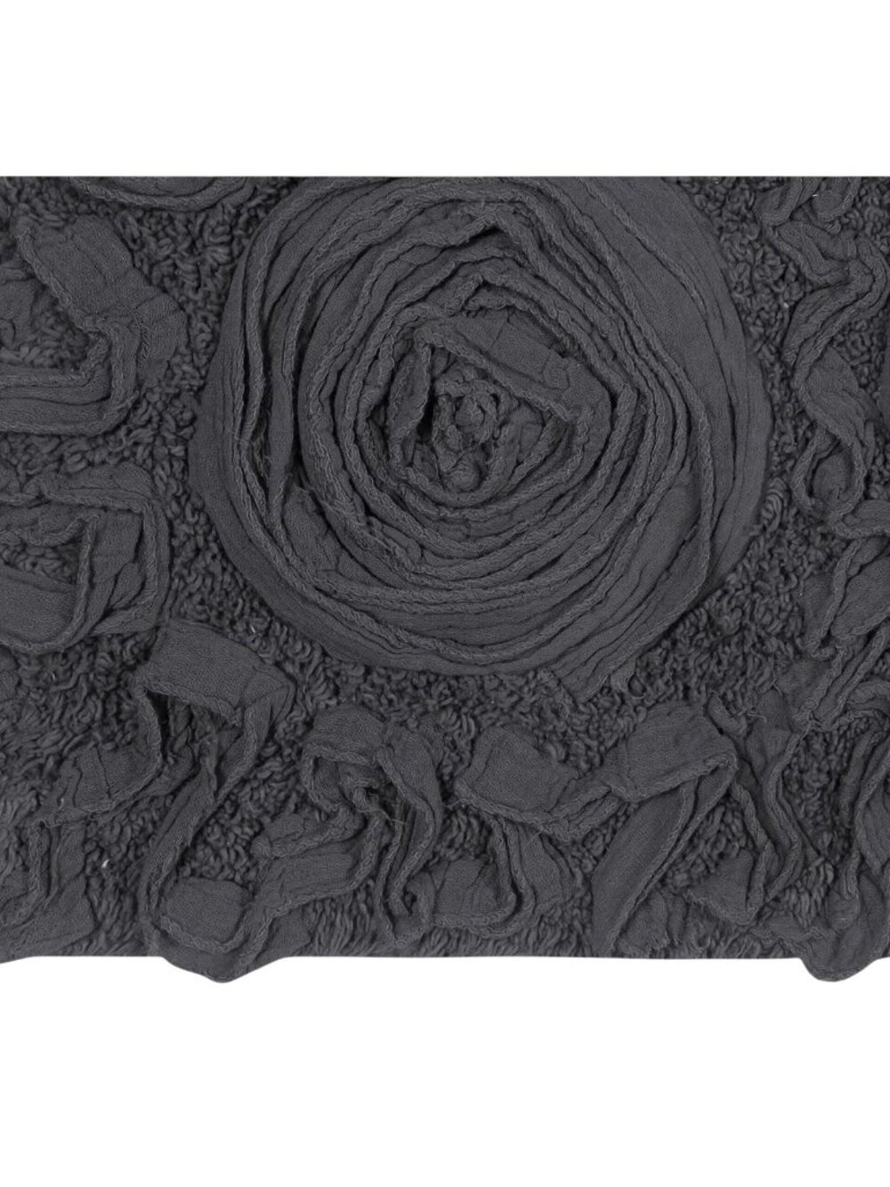 NWT Home Weavers Bellflower Collection Absorbent Cotton Bath Rug Gray 21x34